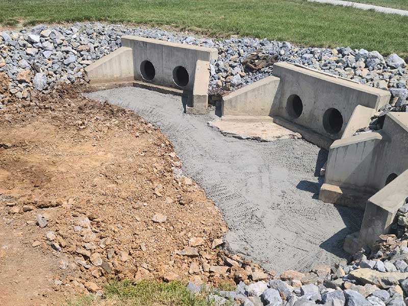 Stormwater Basin During Construction